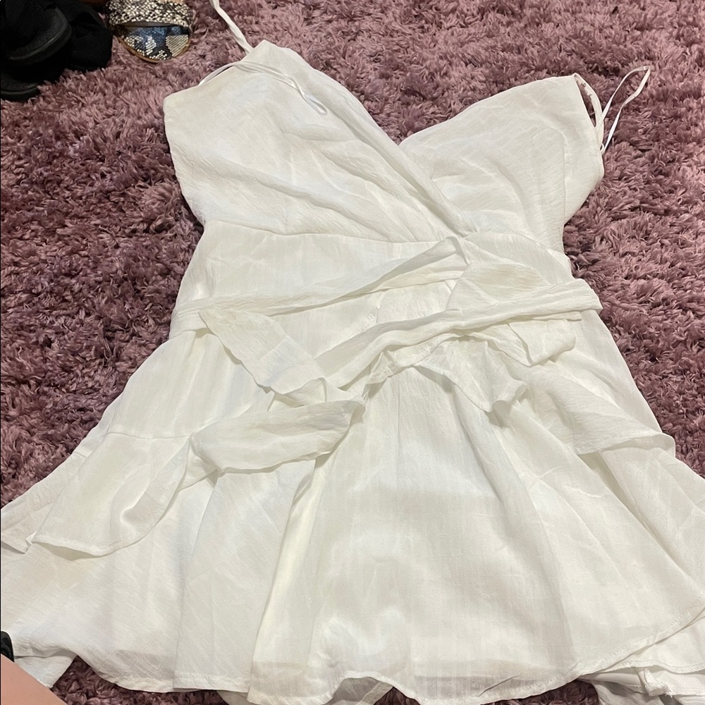 White Wrap romper